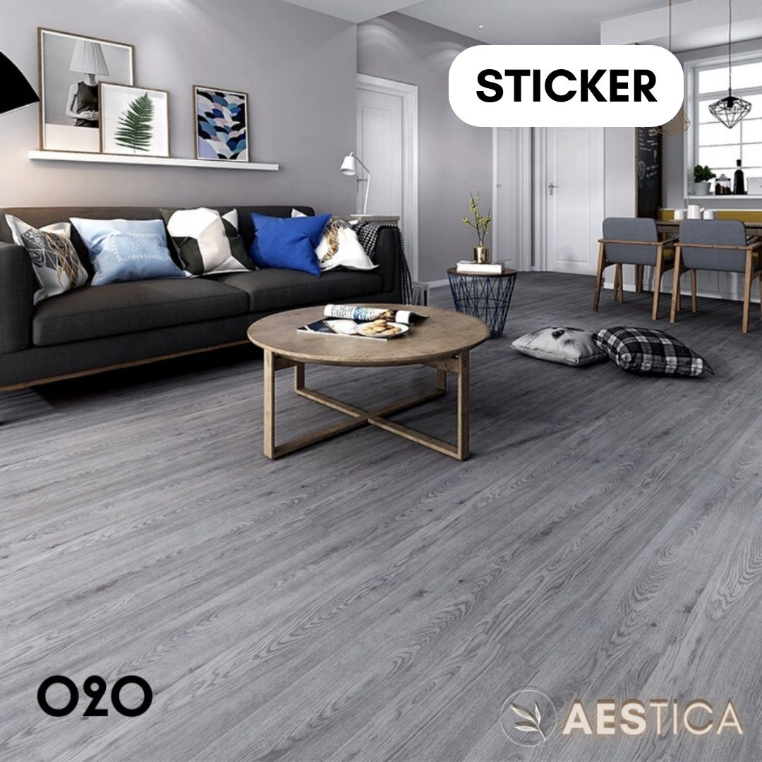 Lantai Vinyl Flooring Kayu Plank dan Sticker Per PCS Dekor Lantai | AESTICA