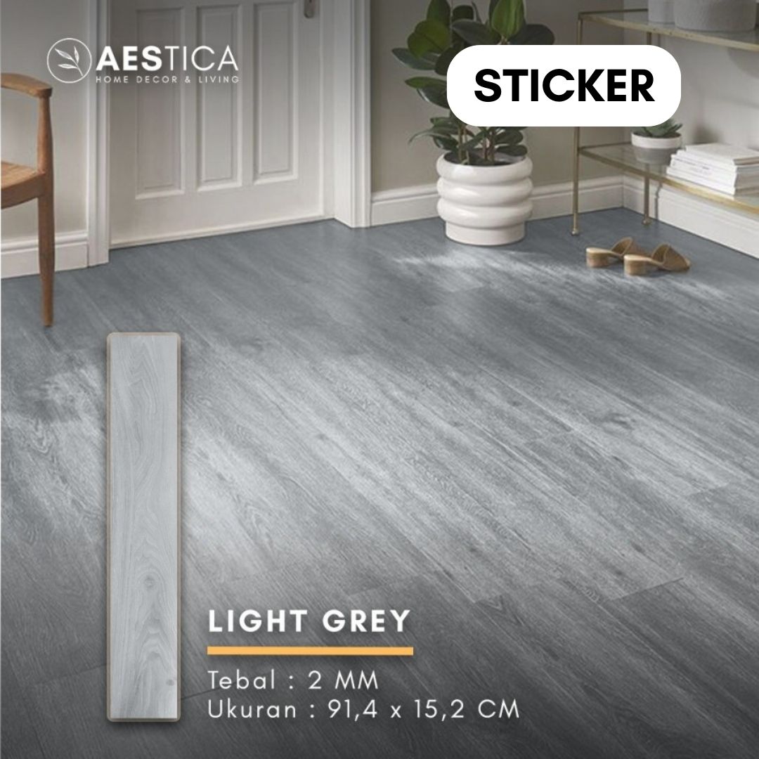 Lantai Vinyl Flooring Kayu Plank dan Sticker Per PCS Dekor Lantai | AESTICA