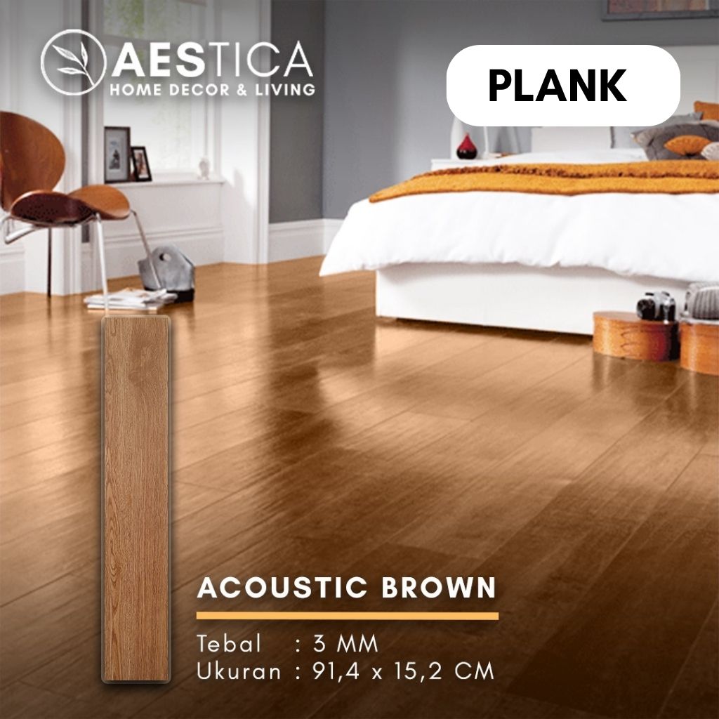 Lantai Vinyl Flooring Kayu 3MM Plank Per BOX 24PCS | AESTICA
