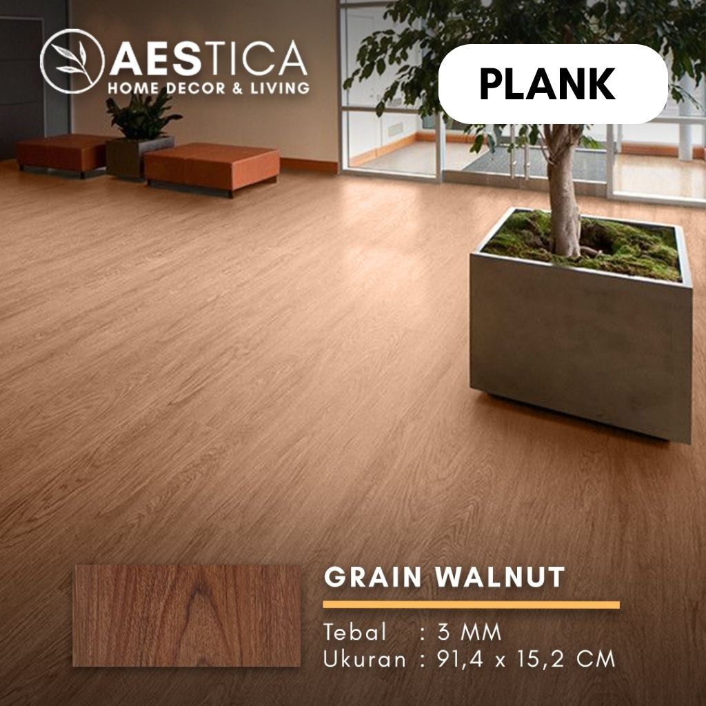Lantai Vinyl Flooring Kayu 3MM Plank Per BOX 24PCS | AESTICA