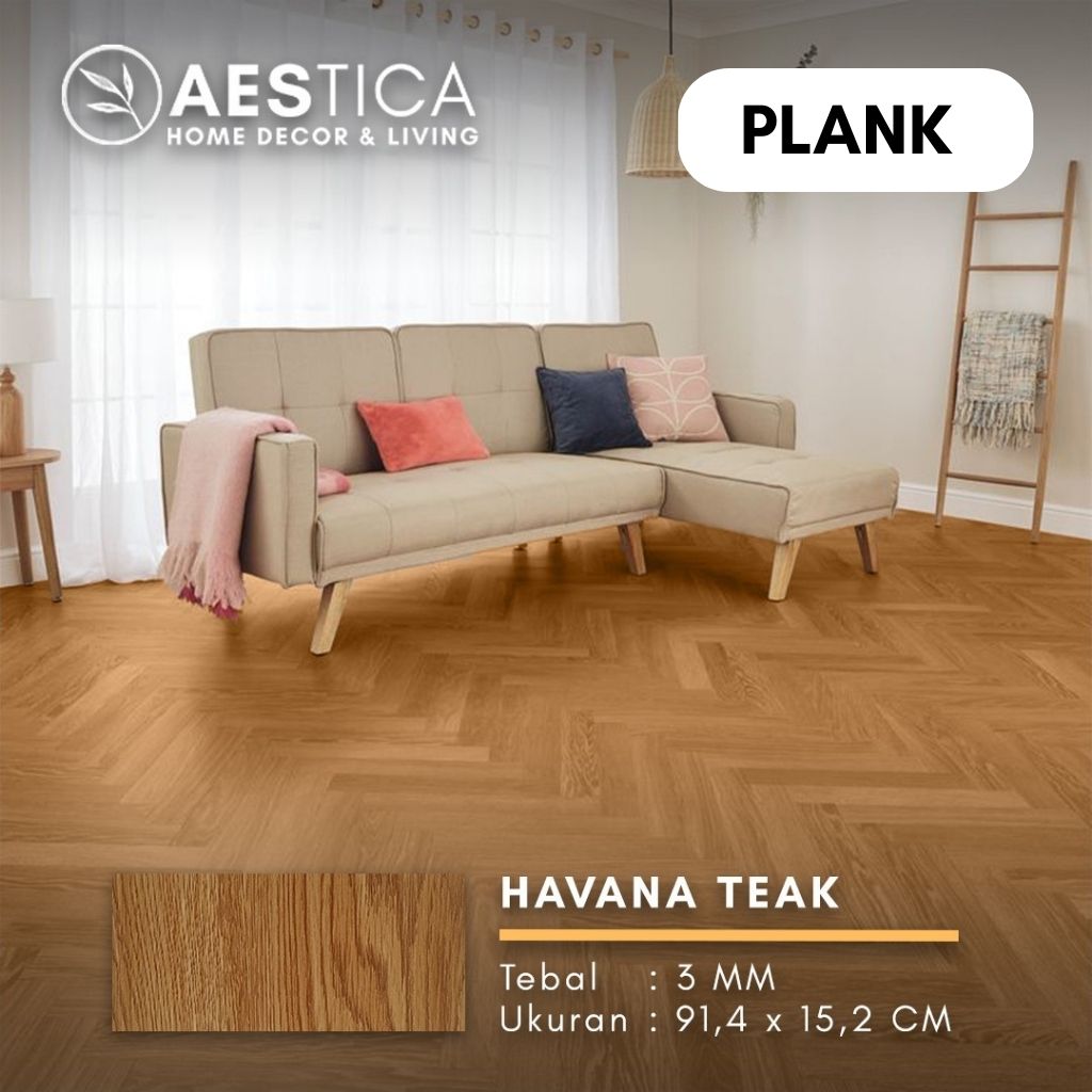 Lantai Vinyl Flooring Kayu 3MM Plank Per BOX 24PCS | AESTICA