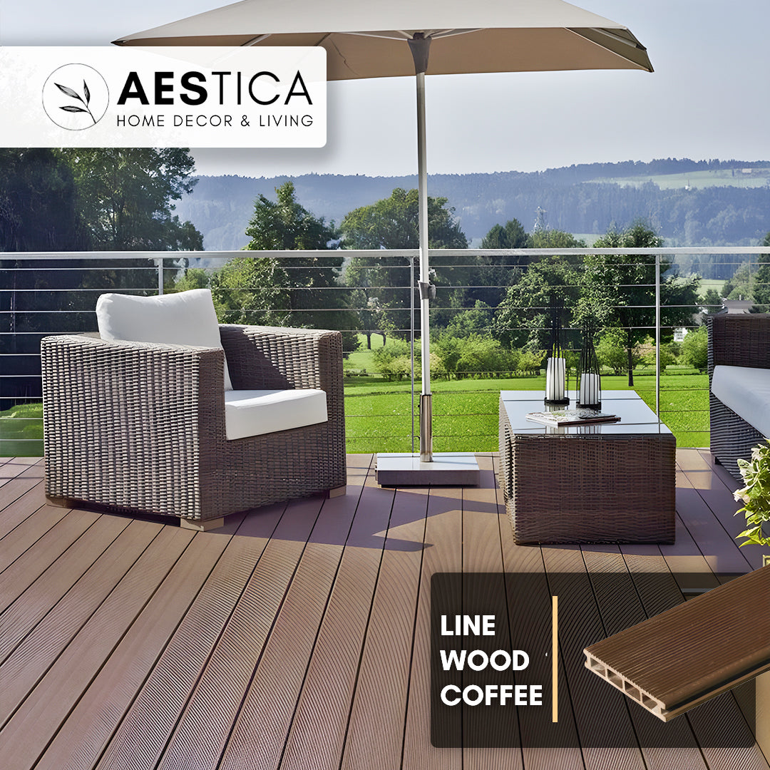 Decking WPC Outdoor Flooring Lantai Kayu Papan Kolam Taman | AESTICA