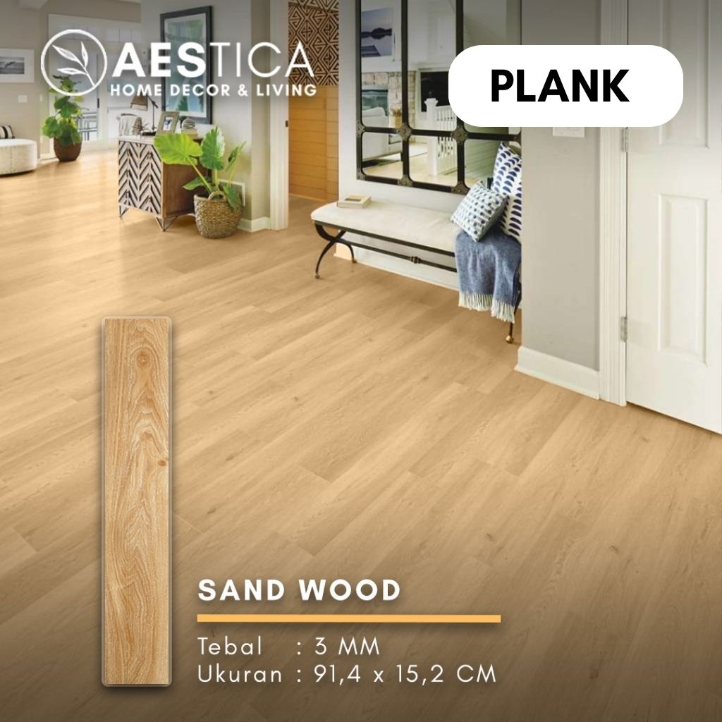 Lantai Vinyl Flooring Kayu 3MM Plank Per BOX 24PCS | AESTICA