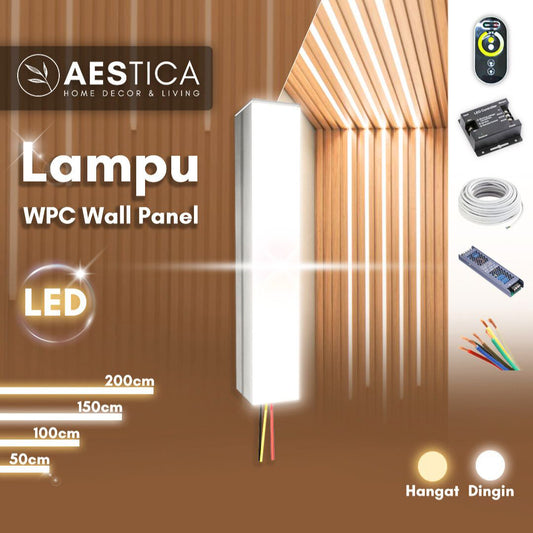 Lampu WPC Wall Panel LED Lampu Hias Dekor Dinding Rumah | AESTICA