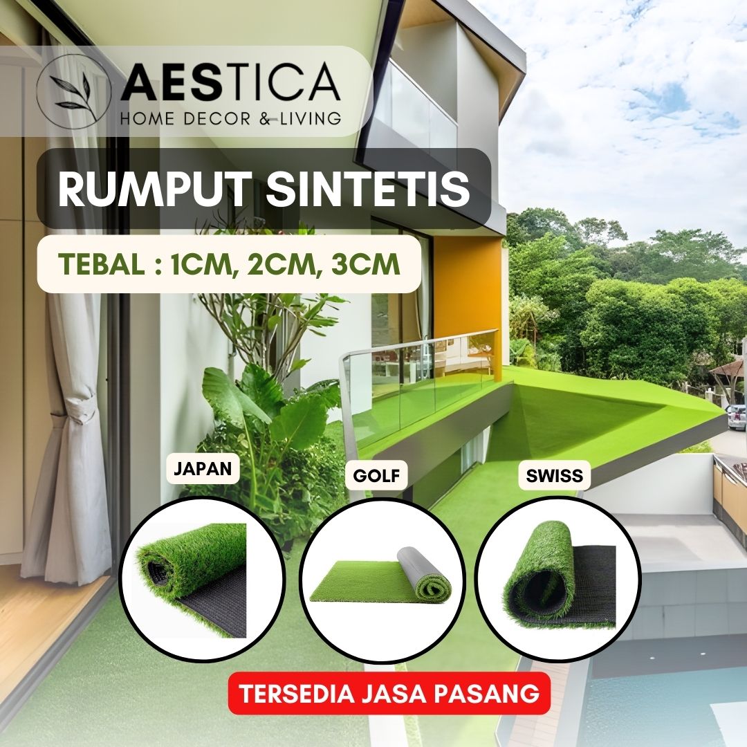Karpet Rumput Hias Sintetis Grass Dekor Taman Golf Outdoor | AESTICA