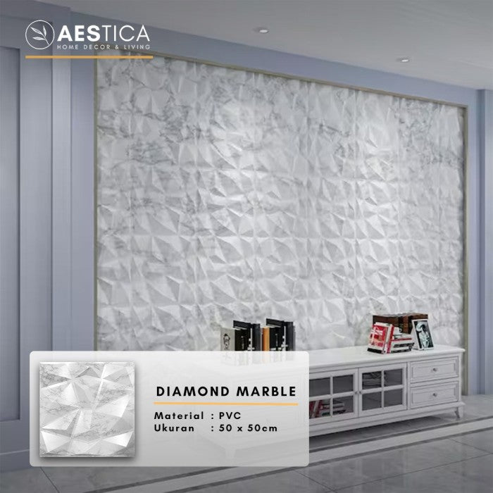 3D PVC Wall Panel Per BOX 50CMx50CM Dinding Wallpaper Dekor Rumah | AESTICA