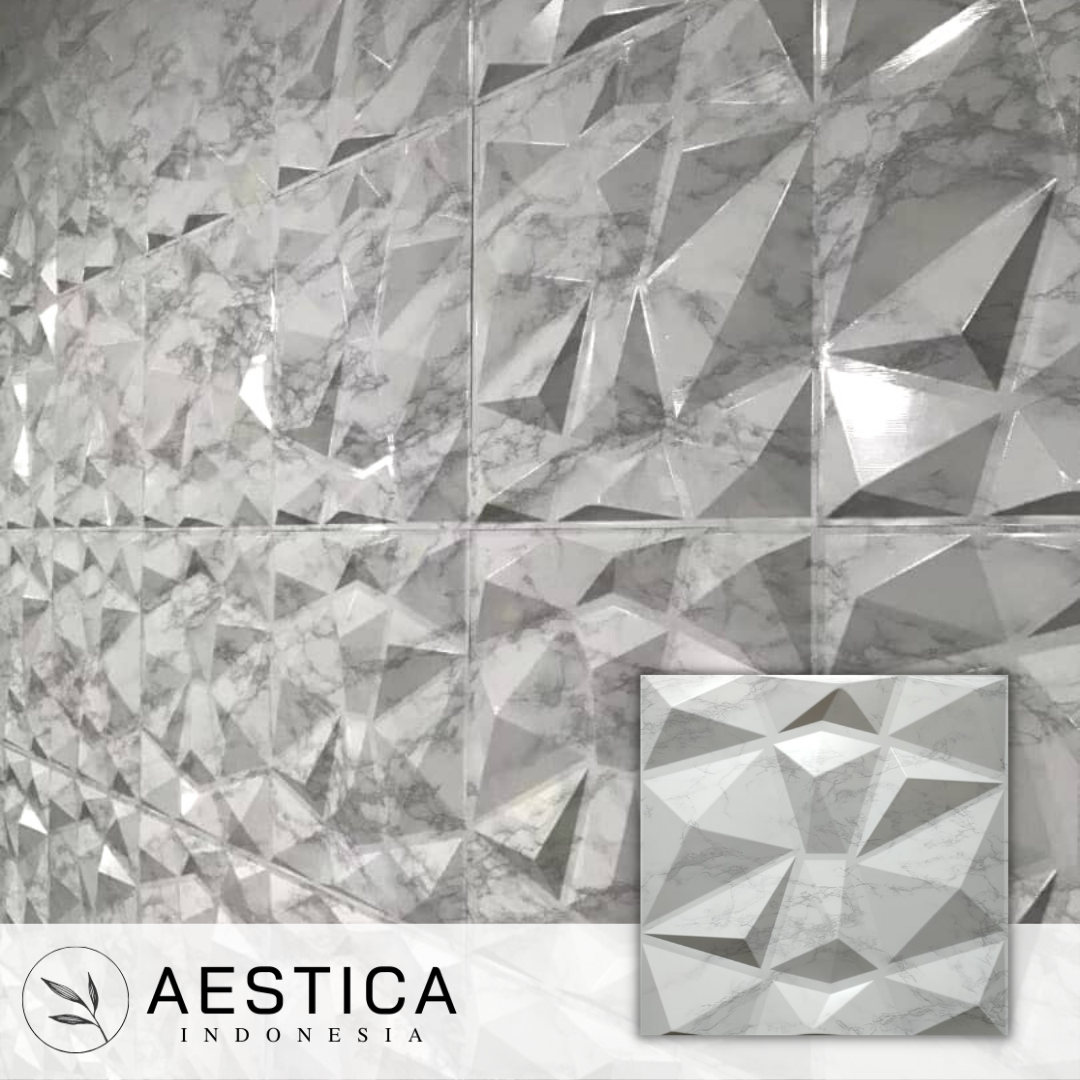 3D PVC Wall Panel Per BOX 50CMx50CM Dinding Wallpaper Dekor Rumah | AESTICA