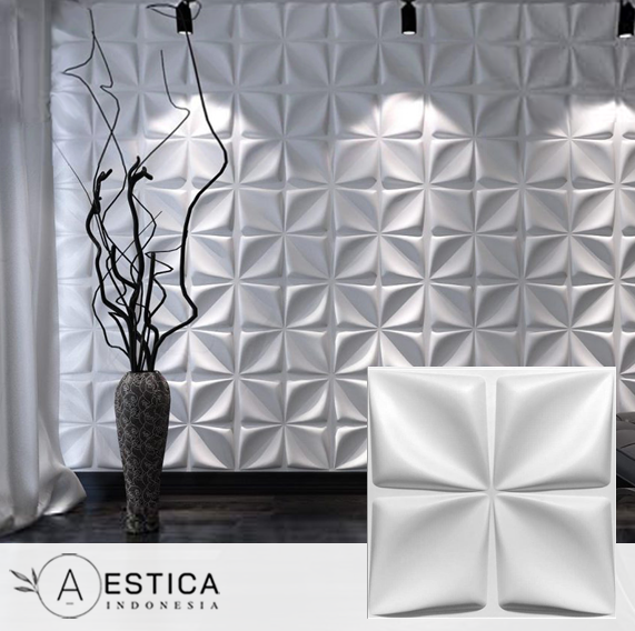 3D PVC Wall Panel Per BOX 50CMx50CM Dinding Wallpaper Dekor Rumah | AESTICA