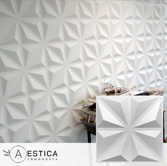 3D PVC Wall Panel Per BOX 50CMx50CM Dinding Wallpaper Dekor Rumah | AESTICA