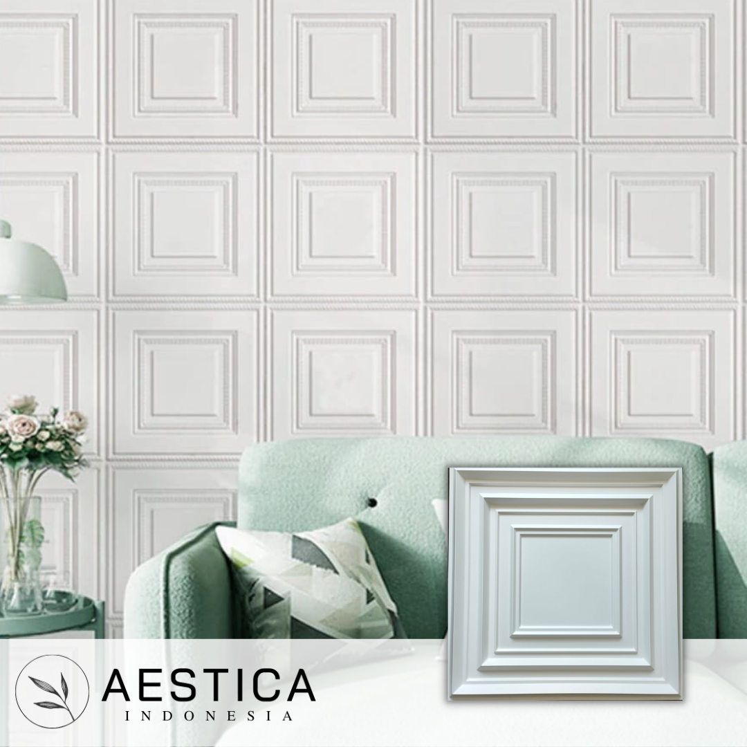 3D PVC Wall Panel Per BOX 50CMx50CM Dinding Wallpaper Dekor Rumah | AESTICA