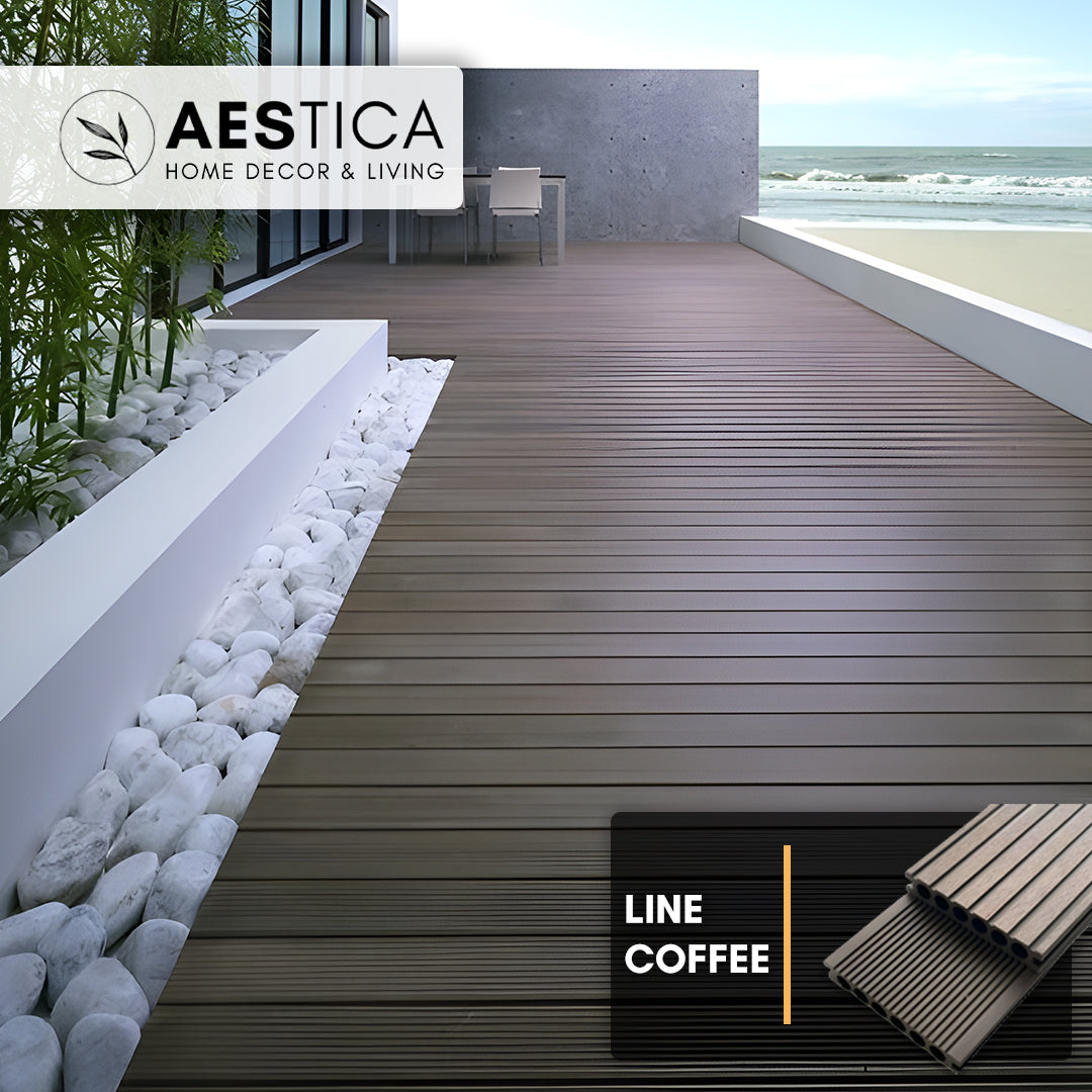 Decking WPC Outdoor Flooring Lantai Kayu Papan Kolam Taman | AESTICA