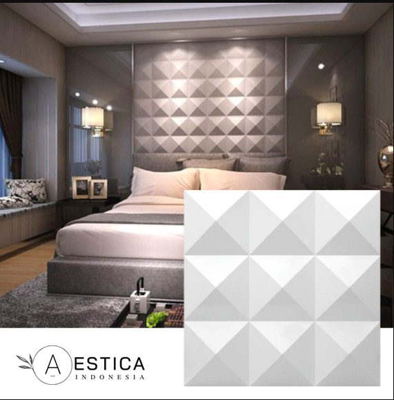 3D PVC Wall Panel Per BOX 50CMx50CM Dinding Wallpaper Dekor Rumah | AESTICA