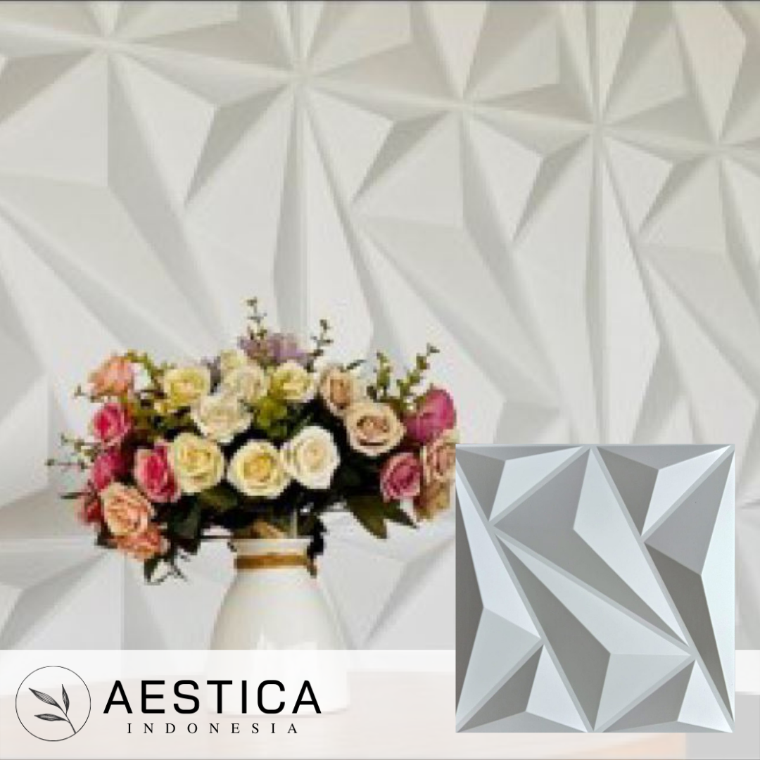 3D PVC Wall Panel Per BOX 50CMx50CM Dinding Wallpaper Dekor Rumah | AESTICA