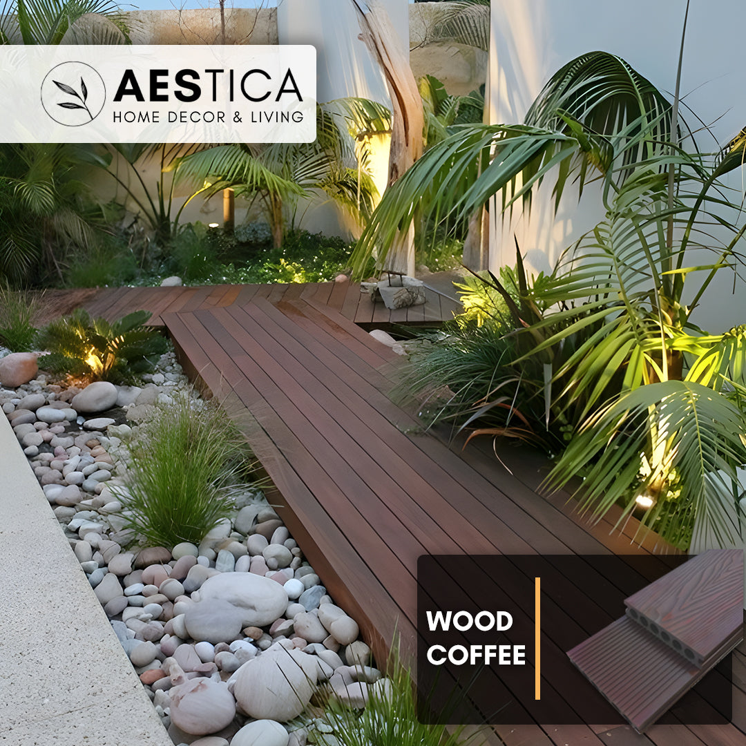 Decking WPC Outdoor Flooring Lantai Kayu Papan Kolam Taman | AESTICA