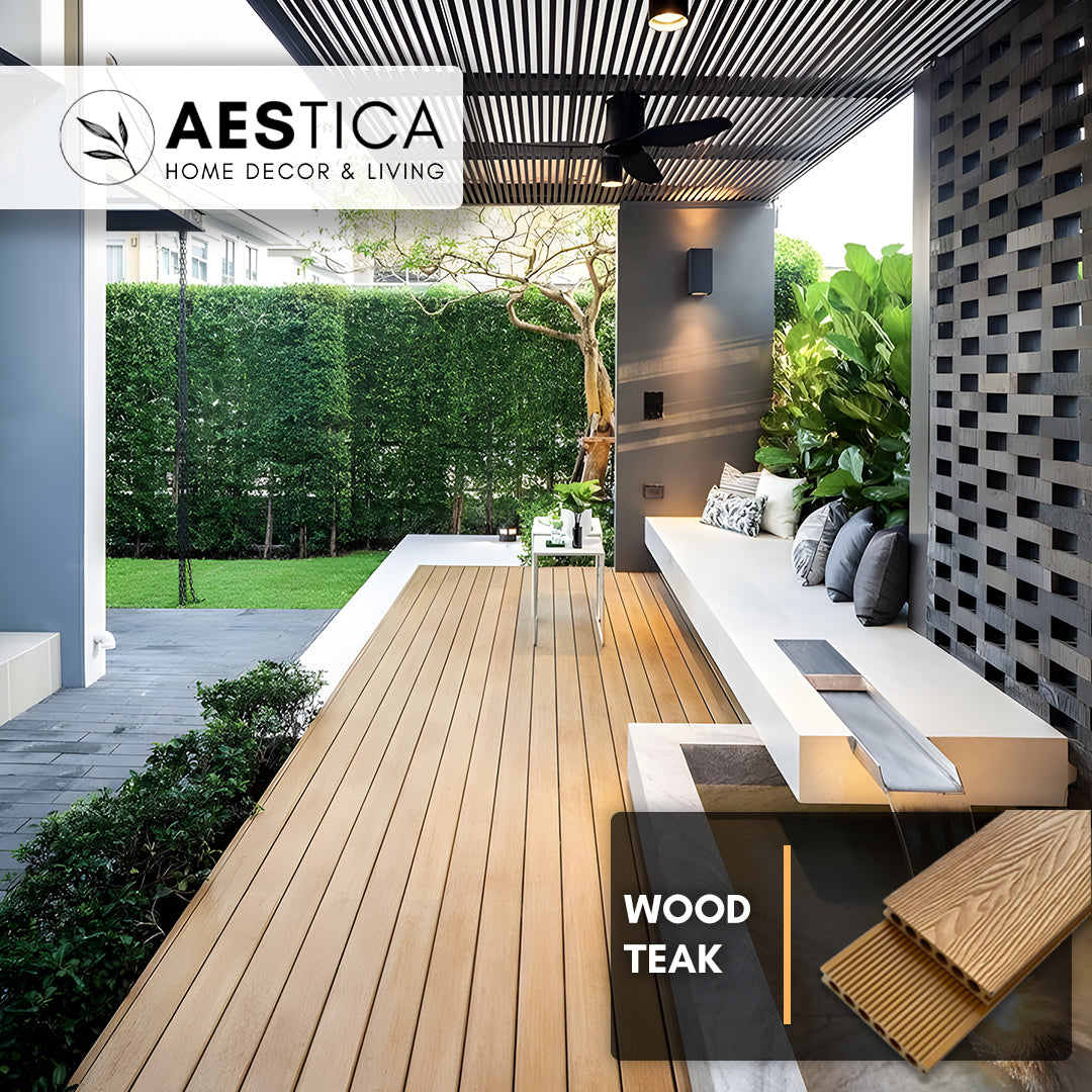 Decking WPC Outdoor Flooring Lantai Kayu Papan Kolam Taman | AESTICA