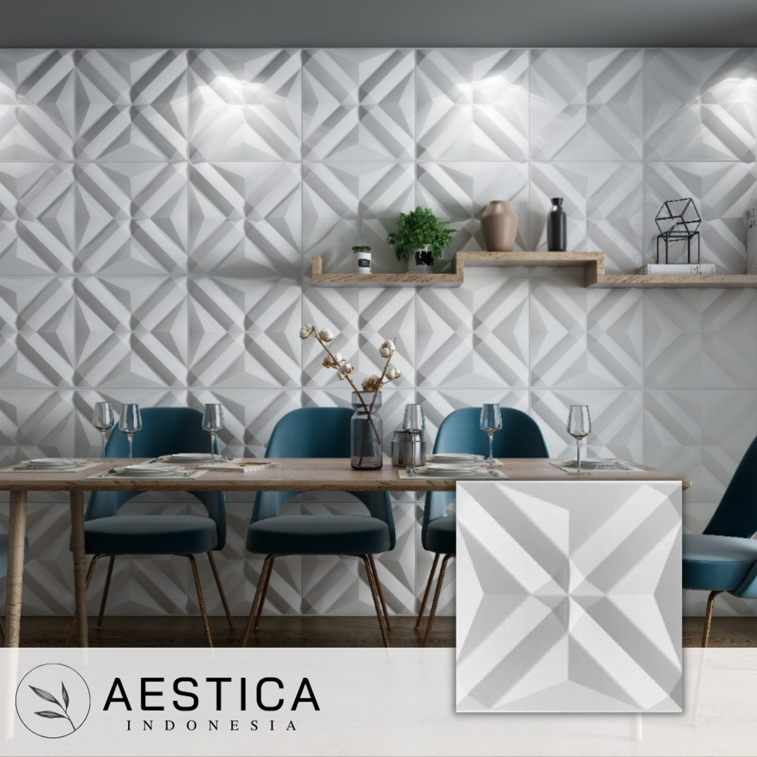 3D PVC Wall Panel Per BOX 50CMx50CM Dinding Wallpaper Dekor Rumah | AESTICA
